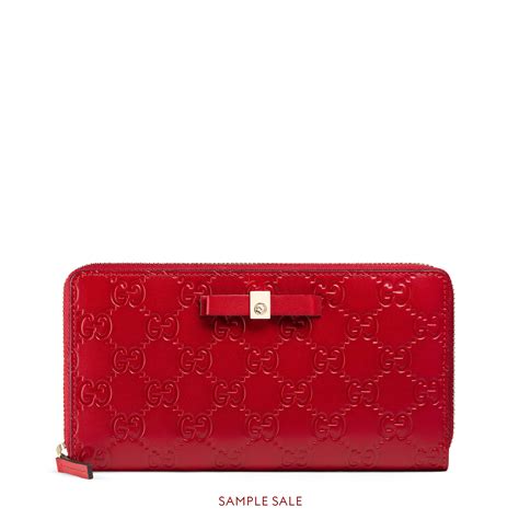 gucci wallet with bow|Gucci signature zip around wallet.